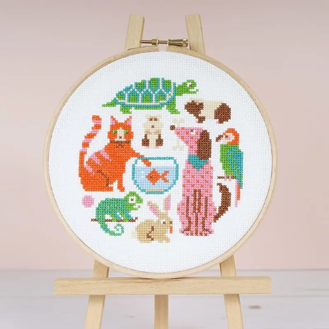 Playful Pets - Cross Stitch Kit by Caterpillar Cross Stitch