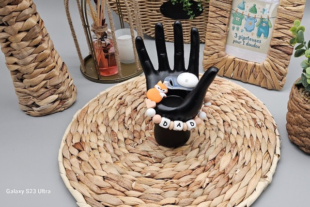 Attache Tétine Renard Orange