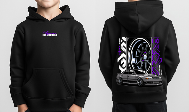 KIDS Premium Black Hoodie | Chaser