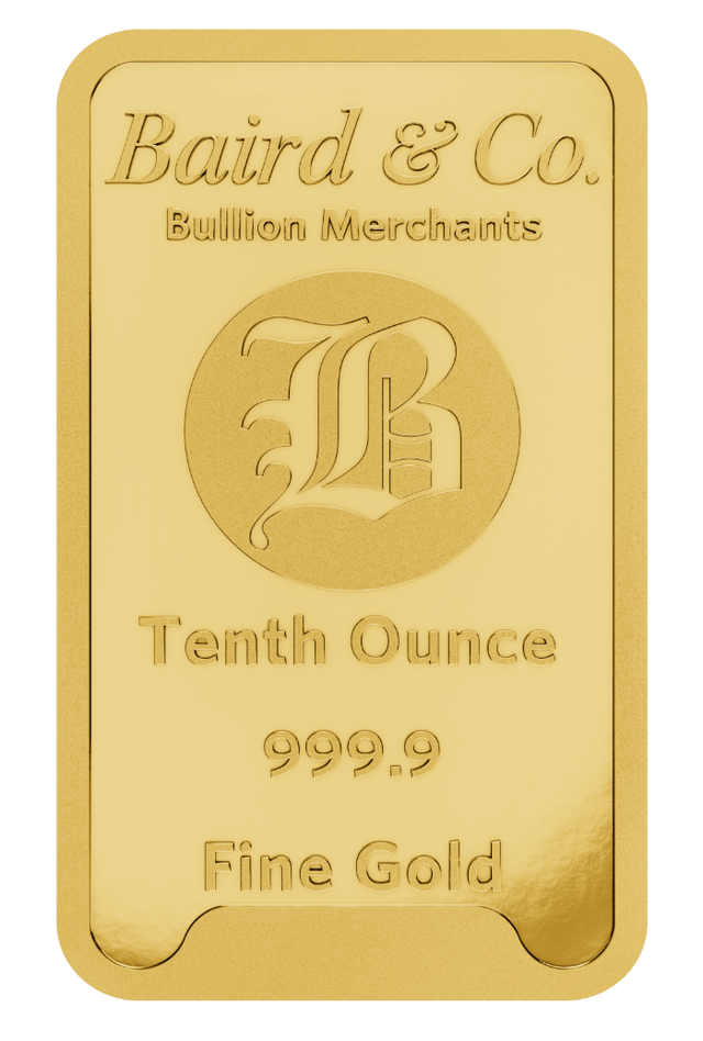 1/10oz MINTED Gold Bar .9999 Fine