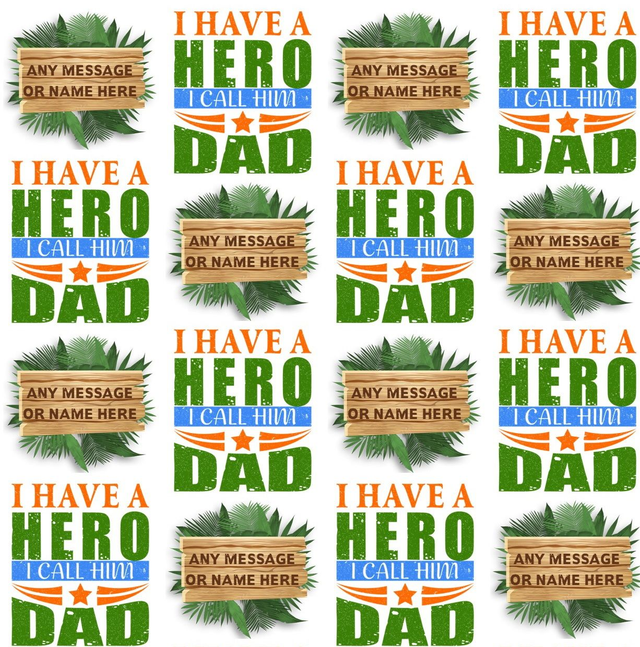 Dad Hero Fathers Day Personalised Gift Wrap Wrapping Paper
