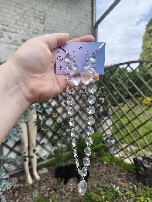 chandelier heart ~ necklace &amp; earrings