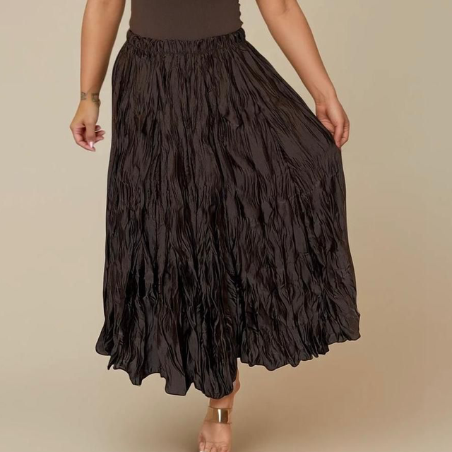 Dana Crinkle Satin Maxi Skirt
