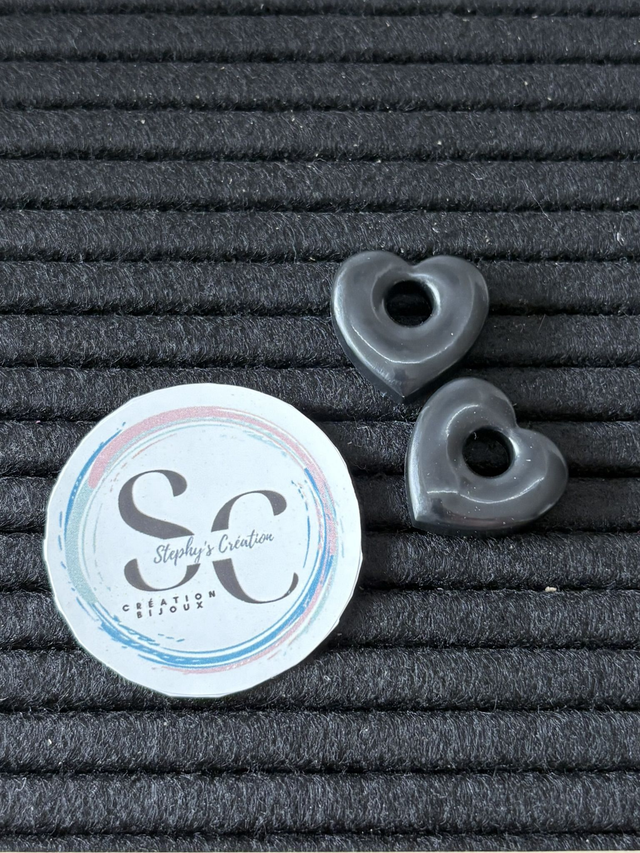 🖤Pampille &quot;LÉA&quot; – Cœur Noir