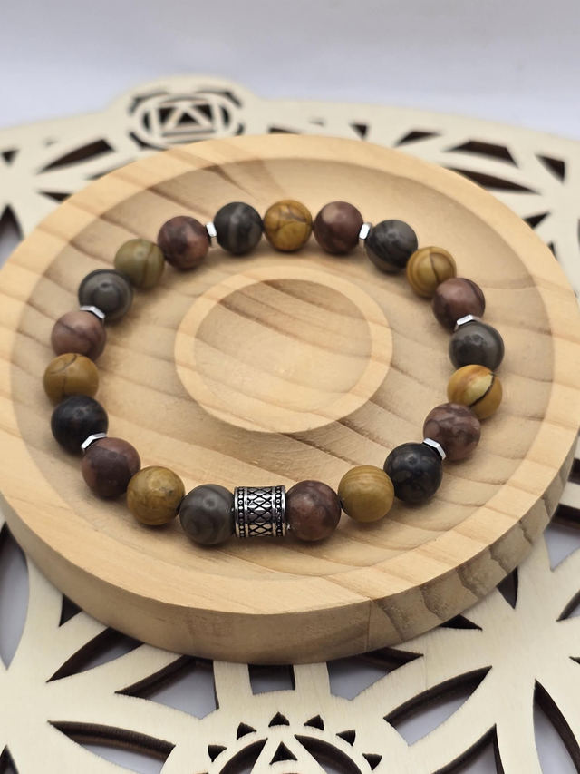 Bracelet Bois fossilisé 0,8 cm 