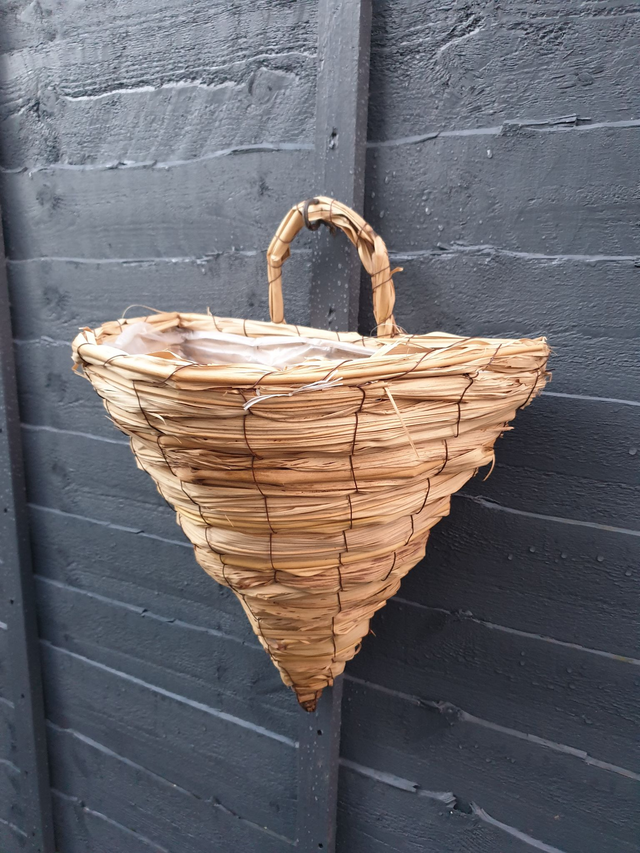 Medium Sugar Grass Wall Basket - 12" Half Moon Basket