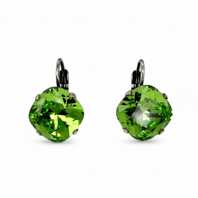 Ohrhänger DEVA CUSHION QUER Peridot, Grün
