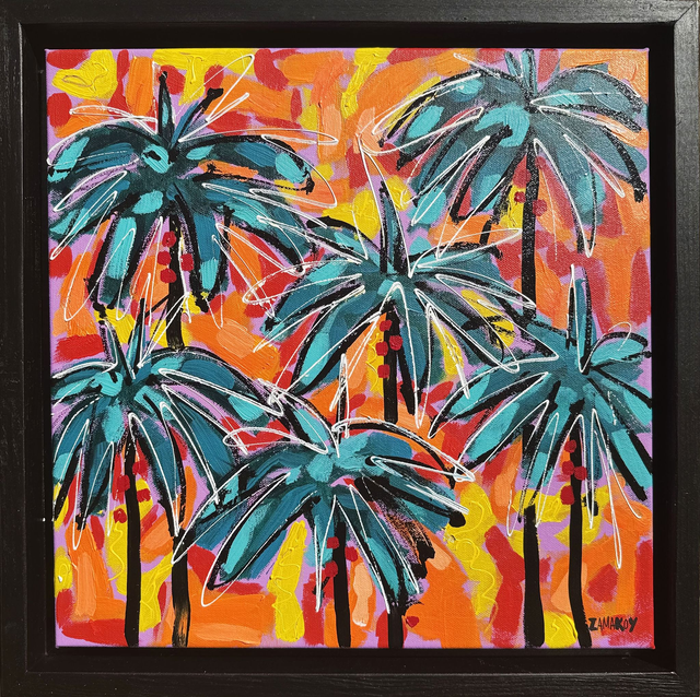 "Abstraction cocotière orange"