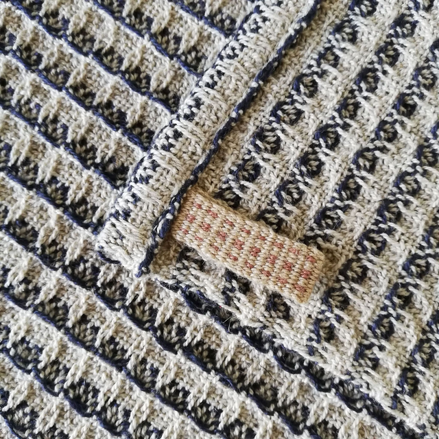 Lavette débarbouillette en coton-lin bio tissée main - 30x30cm