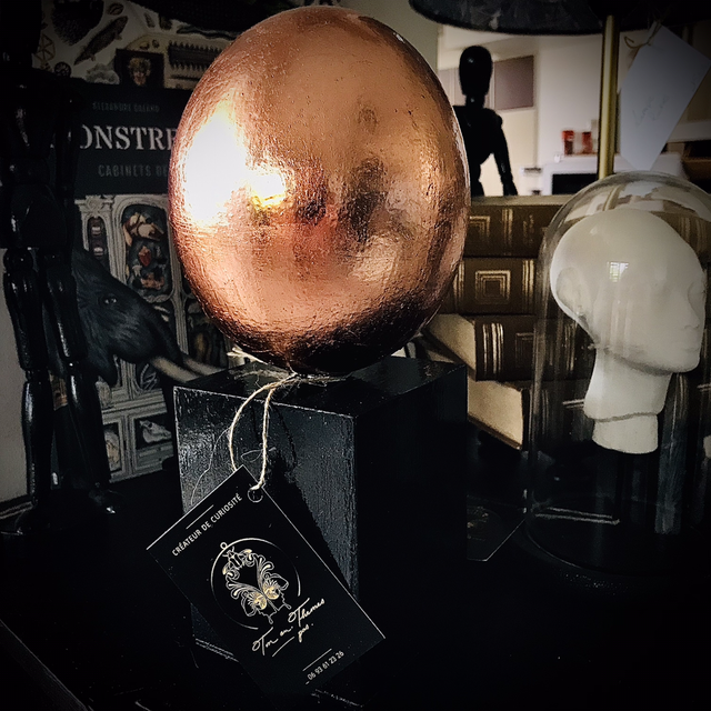 Œuf d’autruche cuivré