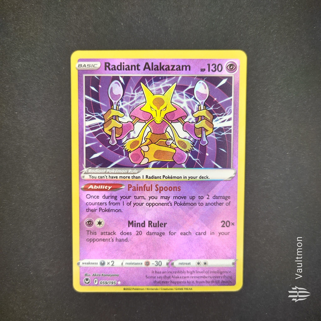 Radiant Alakazam 059/195 Silver Tempest Radiant Rare