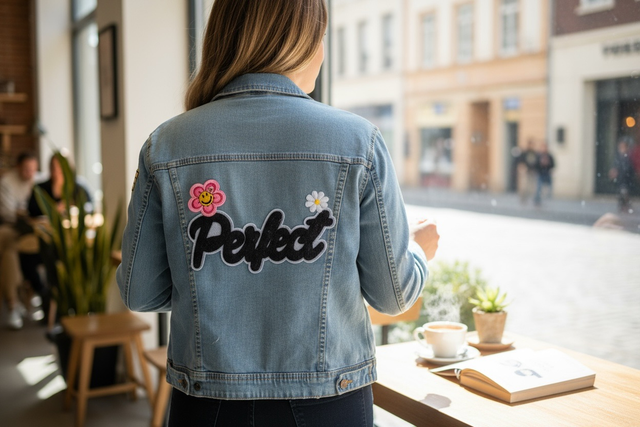 Veste en jean customisée perfect 38/40