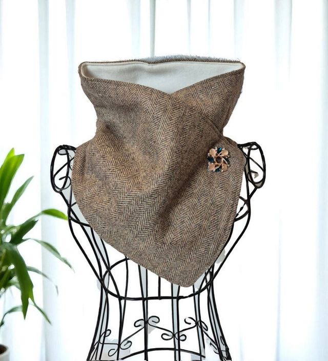 Tan Wool Cozy Wrap (1)