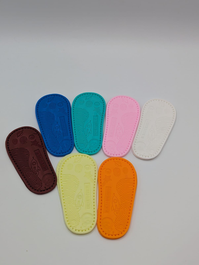 Semelles bébé à crocheter Waqalla taille 19 – 11,5 cm – Plastisol non toxique