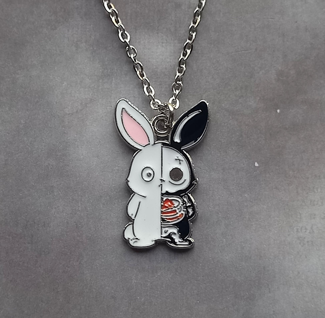 Skeleton Rabbit Necklace 