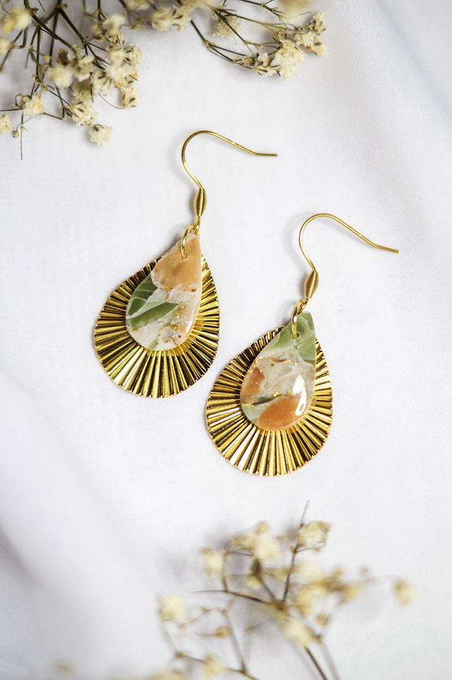 Coloris porcelaine - Boucles Sara 