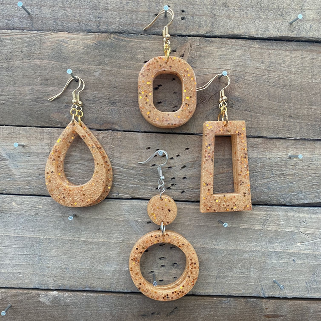 Boucles d'oreilles Glitter Café