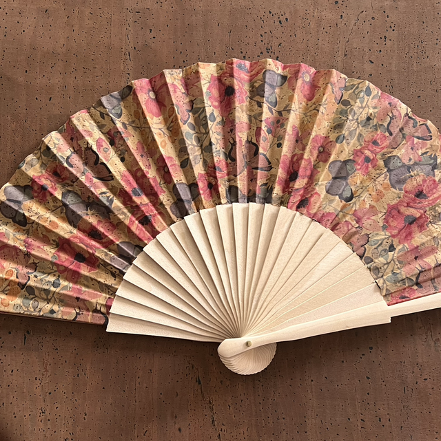 Éventail en liège papillon MONTADO