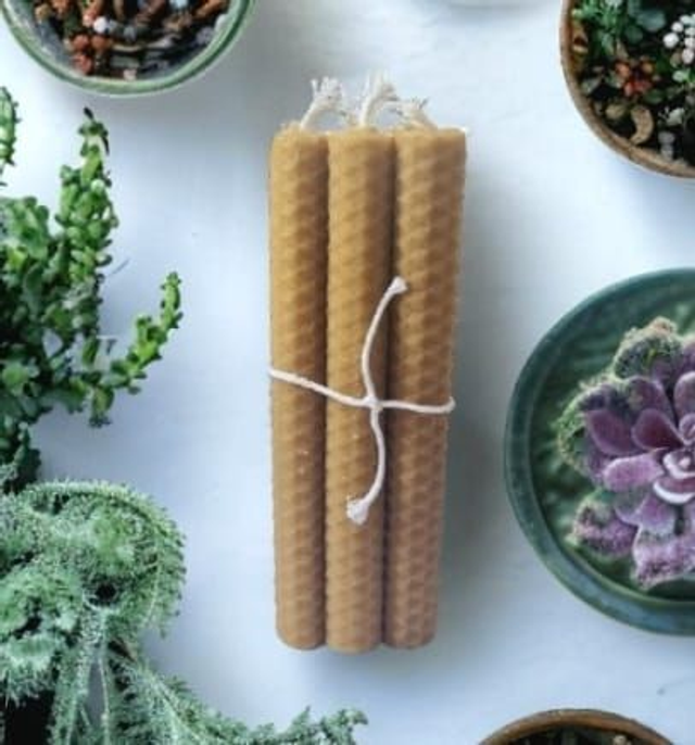 Velas De Miel Artesanales 18 cm