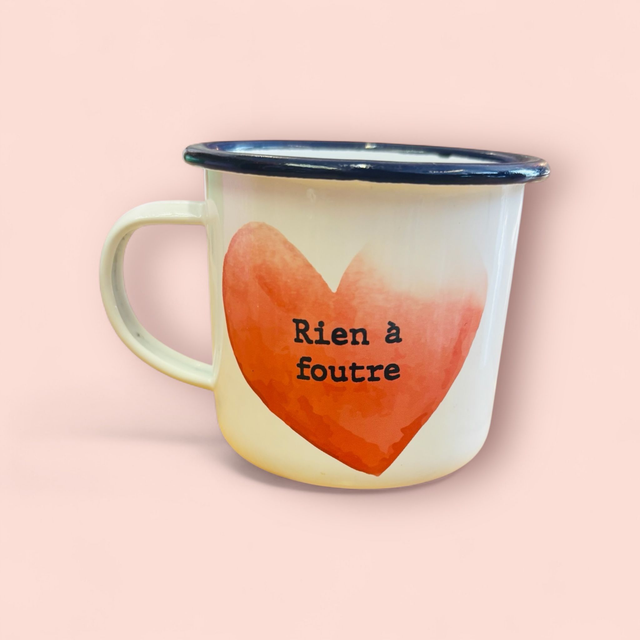 Mug émaillé Rien à foutre