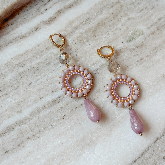 Ohrringe „Fara“ Flieder