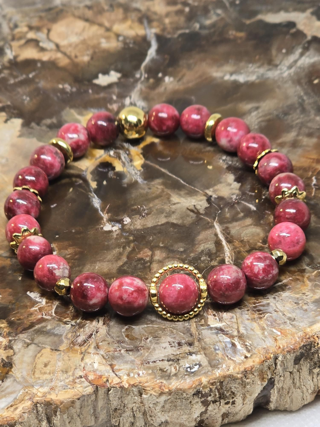 Bracelet Thulite 0,8 cm 