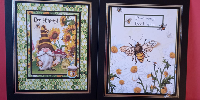 2 Bee Themed mounted pictures 