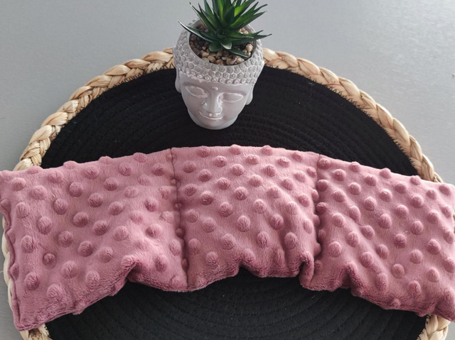 Bouillotte sèche grande minky vieux rose 