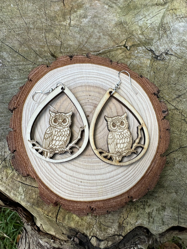 Boucle d'oreille hiboux