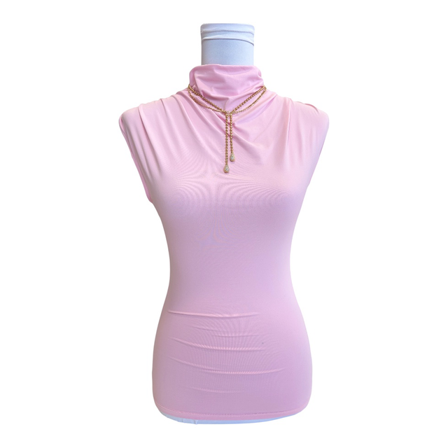 Maglietta con Drappeggio Rosa