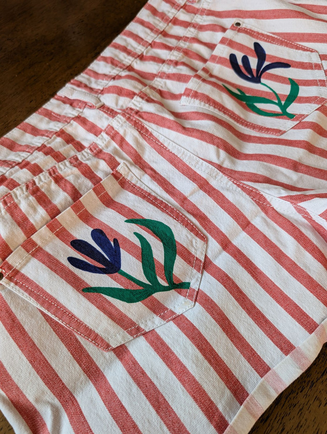 Short Promod peint - "Printemps"