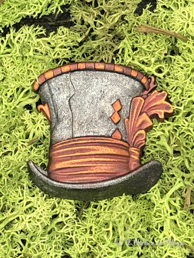 Broche Chapeau Chapelier Fou