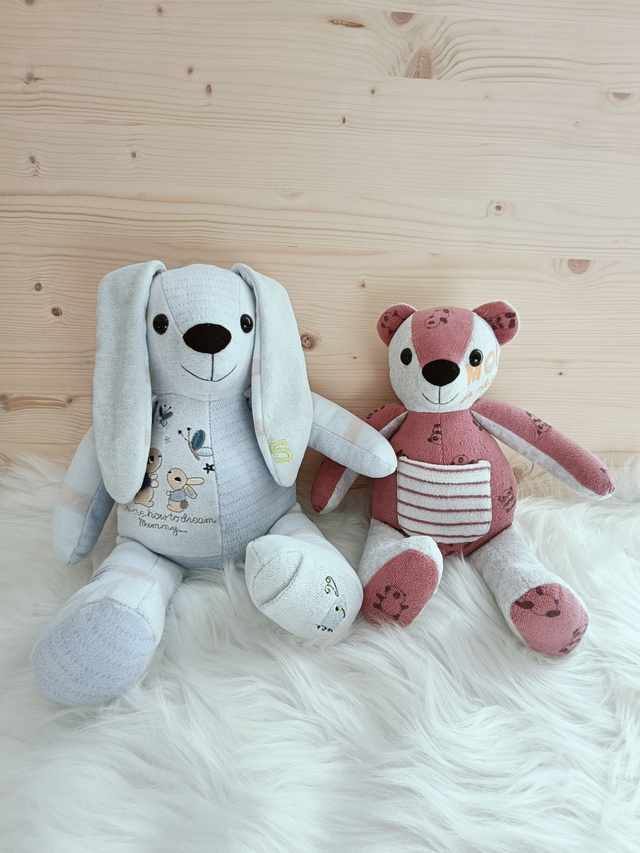 Peluche souvenir Ours, Lapin, Chat