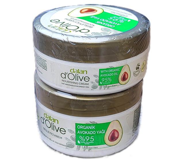 NOWY ZESTAW!!! DALAN d&#039;Olive 400ml (150ml + 250ml) Krem do Twarzy i Ciała z OLEJEM Z AWOKADO