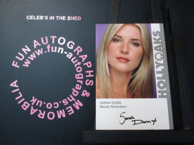 Sarah Dunn (Mandy Richardson) Original Pre-Print Hollyoaks 6x4 Cast Card
