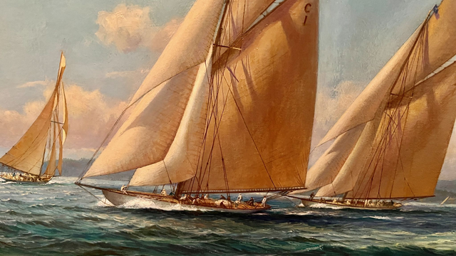 S. Francis Smitheman (1927–2016) – „Mariquita, Octavia and Noroda racing in the Solent, 7th August, 1911“