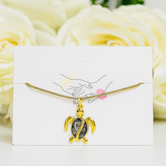 Golden Ocean Shield - Schildpad Ketting met Symbolische Betekenis