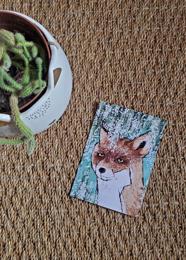 Carte postale du tableau &quot;Le renard&quot;