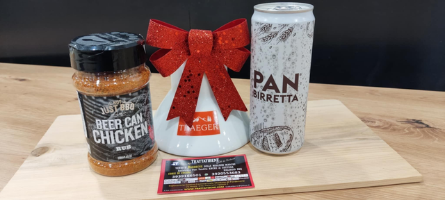 SET IDEA REGALO Beer Can Chicken BBQ