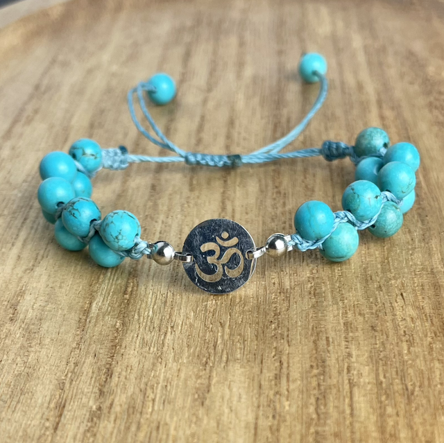 Bracelet croisé - Turquoise bleu