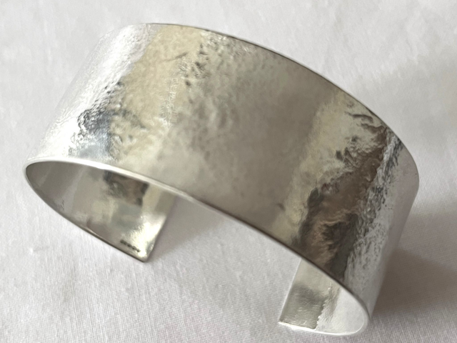 Reticulated Sterling Silver Cuff Bangle
