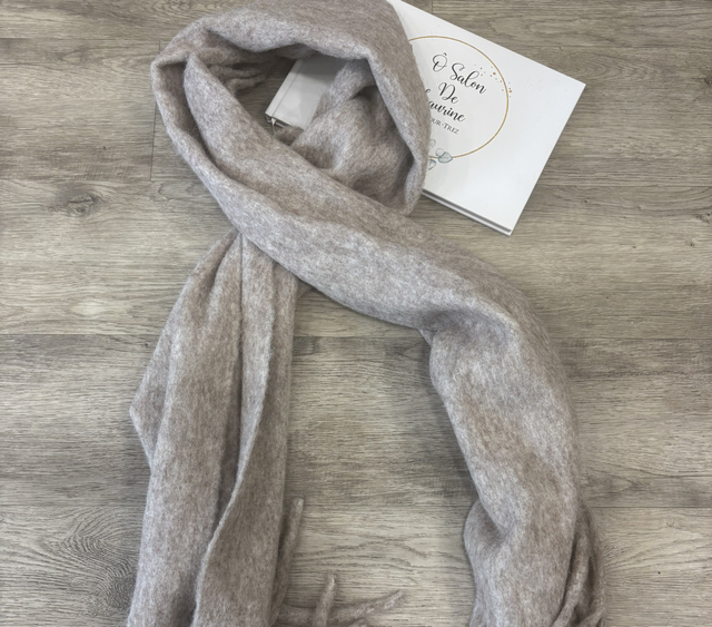 Écharpe épaisse beige 