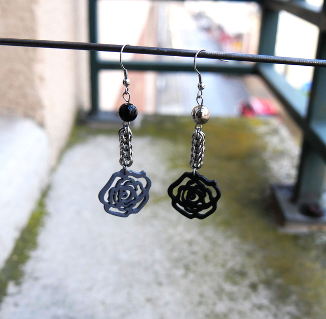 Boucle d'oreille Roses