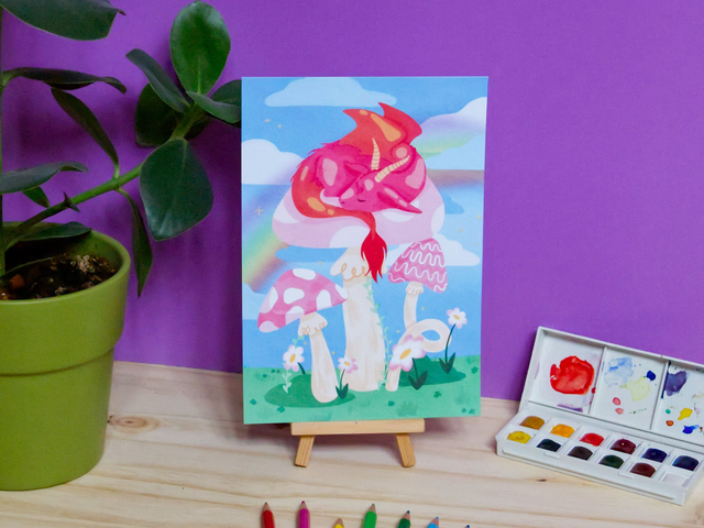 Dragon champignon · A5