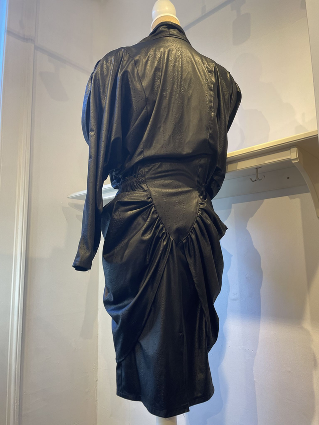 Vintage 80s Bhatti faux leather dress