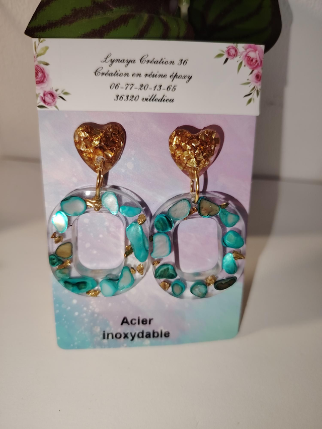 Boucles d'oreilles acier inoxydable 