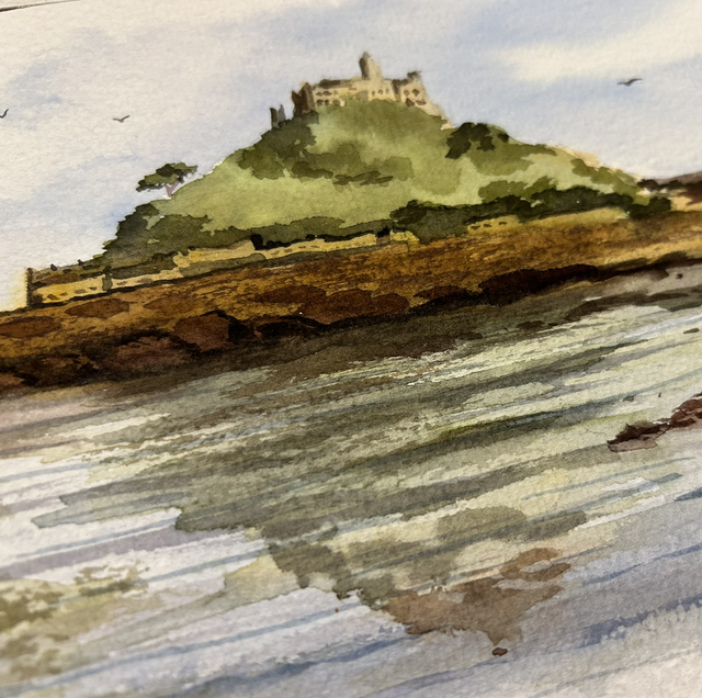 St. Michael’s Mount, Cornwall. Original watercolour (unframed)