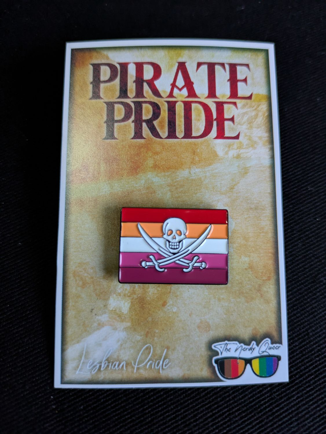 Pirate Flag - Lesbian Pride Soft Enamel Pin Badge