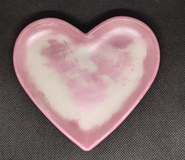 Vide poche coeur aquaresine rose