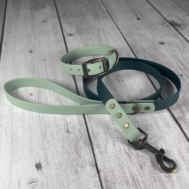 Forest Green & Sage Green Waterproof BioThane® Lead
